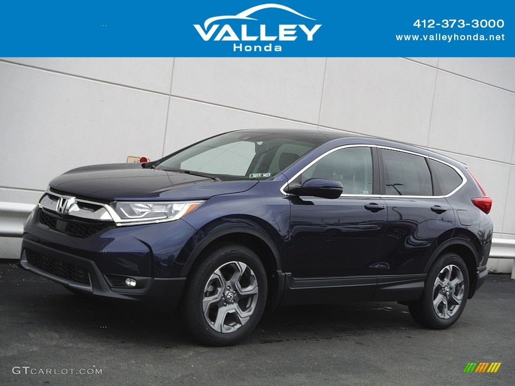 2018 CR-V EX-L AWD - Obsidian Blue Pearl / Gray photo #1