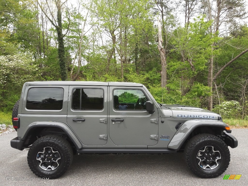 Sting-Gray 2022 Jeep Wrangler Unlimited Rubicon 4XE Hybrid Exterior Photo #144128345