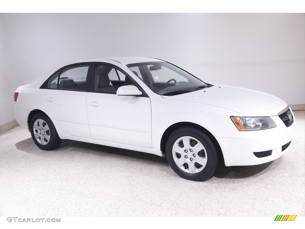 2007 Sonata GLS - Powder White Pearl / Gray photo #1