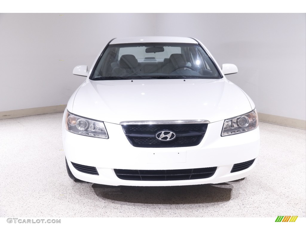2007 Sonata GLS - Powder White Pearl / Gray photo #2