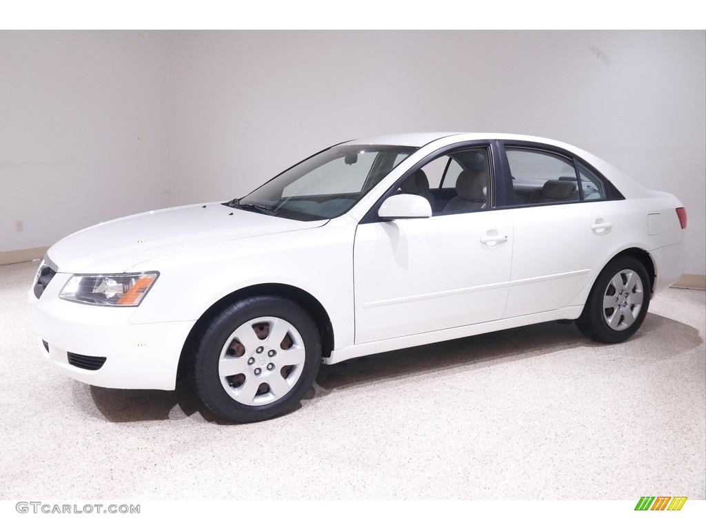 2007 Sonata GLS - Powder White Pearl / Gray photo #3