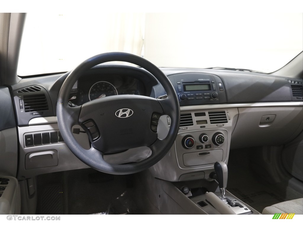 2007 Sonata GLS - Powder White Pearl / Gray photo #6