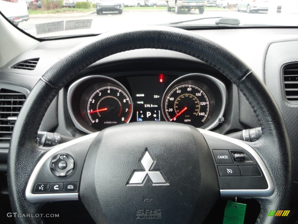 2015 Mitsubishi Outlander Sport ES AWC Black Steering Wheel Photo #144129551