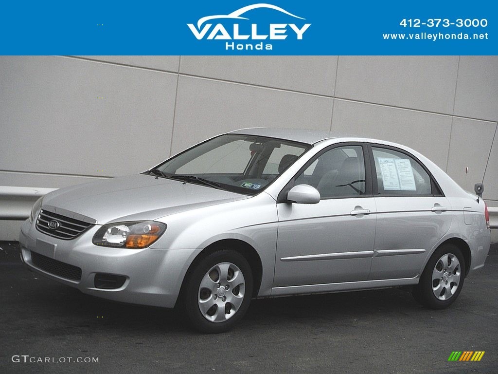 2009 Spectra EX Sedan - Bright Silver Metallic / Gray photo #1