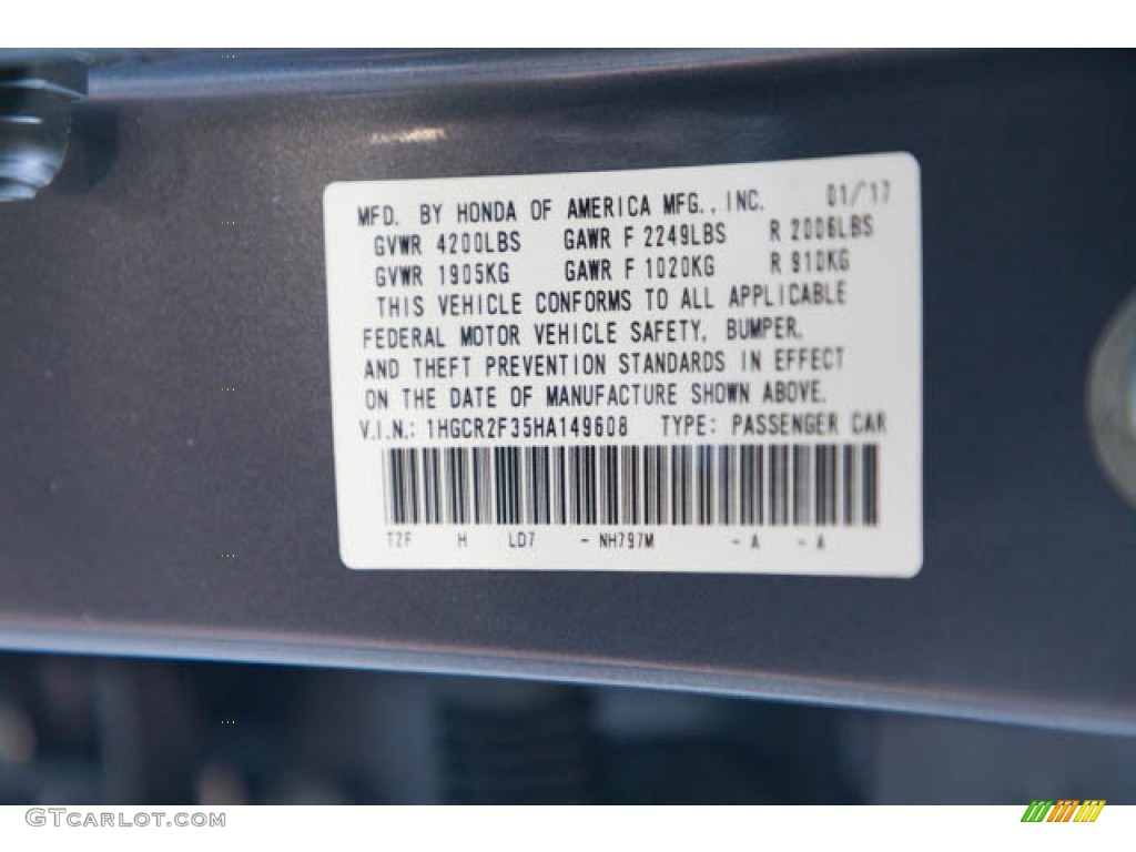 2017 Accord LX Sedan - Modern Steel Metallic / Black photo #37