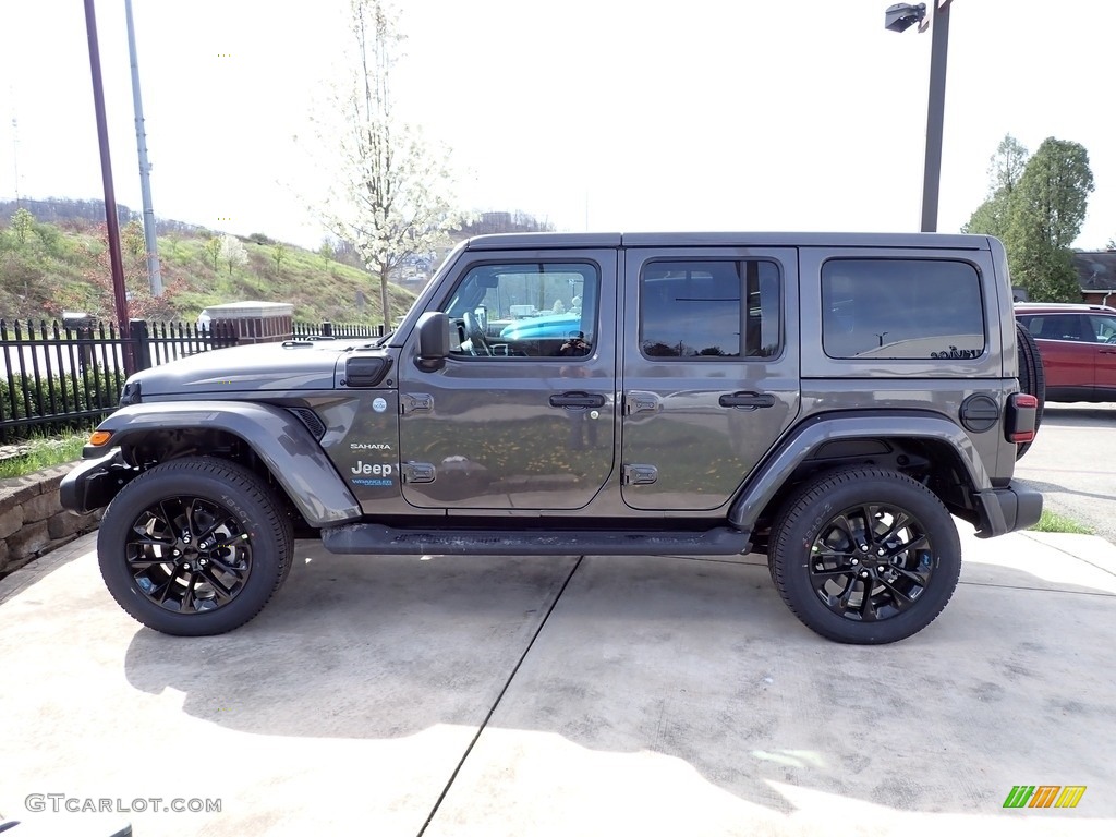Granite Crystal Metallic 2022 Jeep Wrangler Unlimited Sahara 4XE Hybrid Exterior Photo #144132832