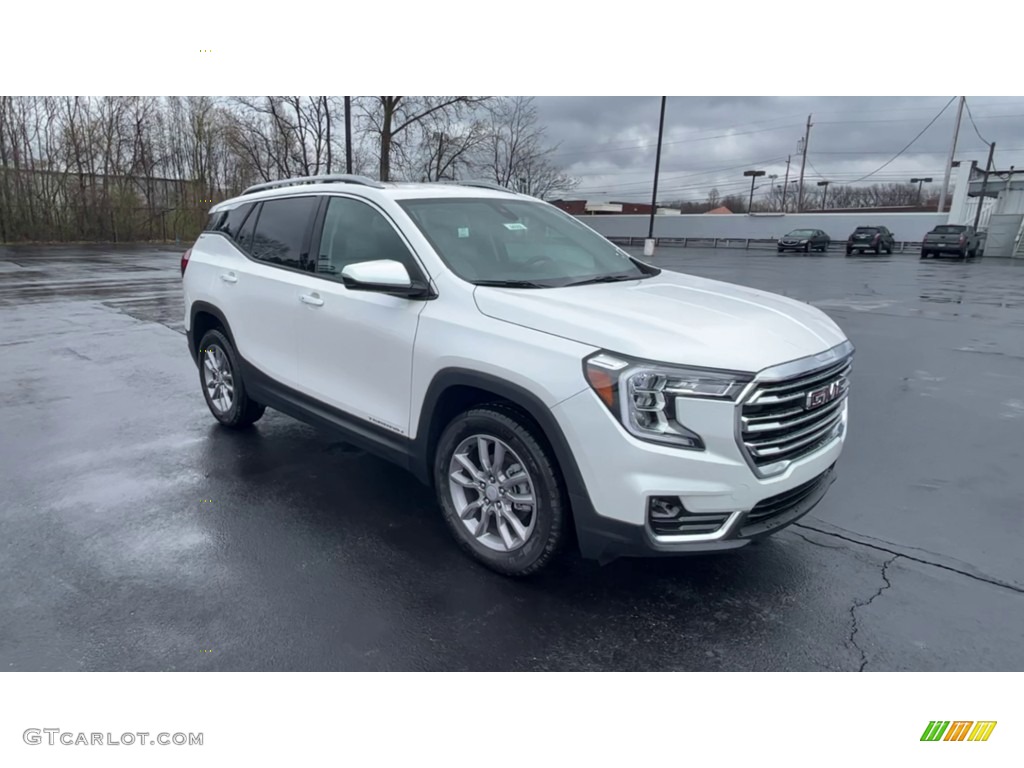 White Frost Tricoat 2022 GMC Terrain SLT AWD Exterior Photo #144134614