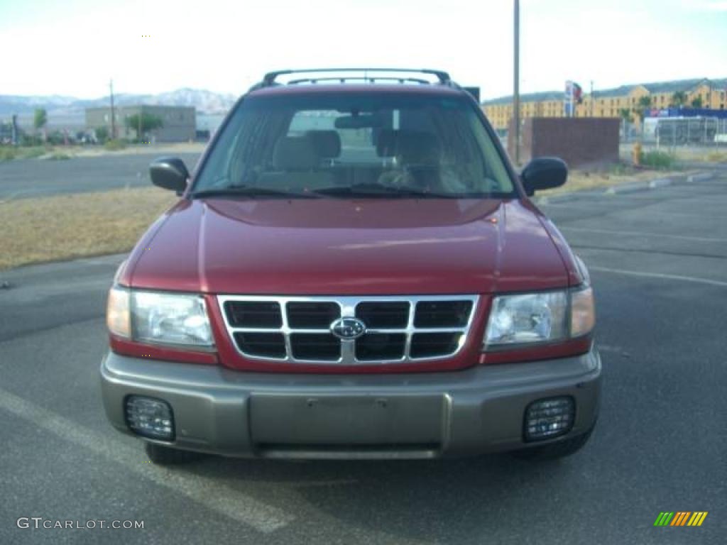 2000 Forester 2.5 S - Canyon Red Pearl / Beige photo #3