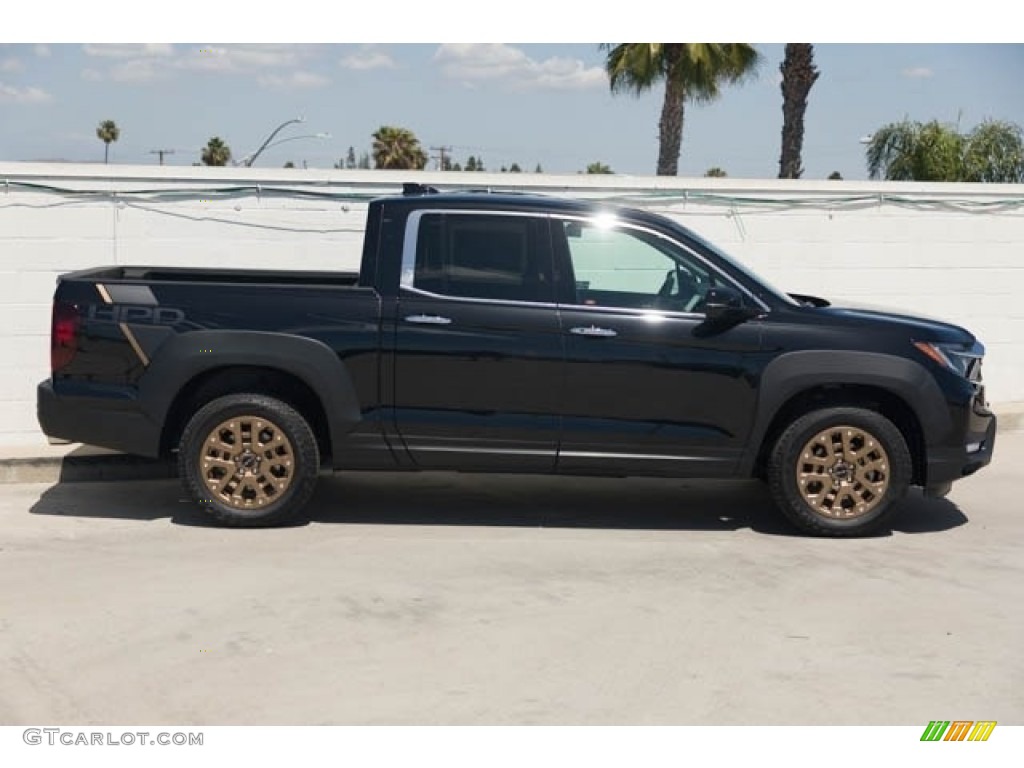 Crystal Black Pearl 2022 Honda Ridgeline RTL-E AWD HPD Bronze Package Exterior Photo #144134929
