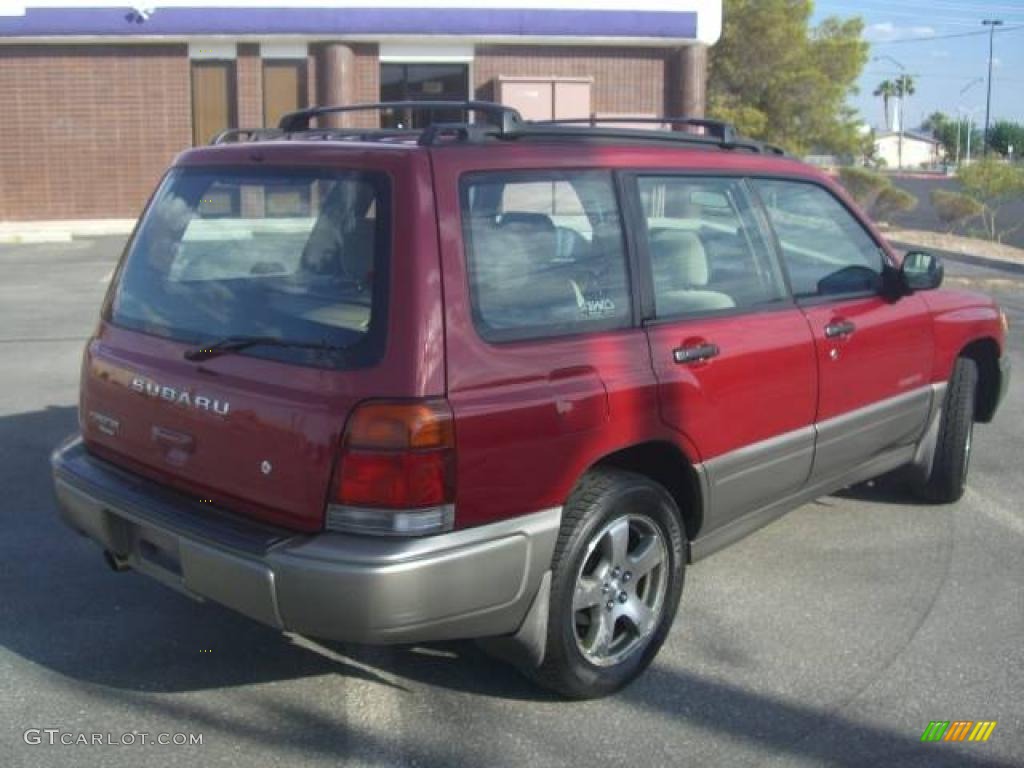 2000 Forester 2.5 S - Canyon Red Pearl / Beige photo #6