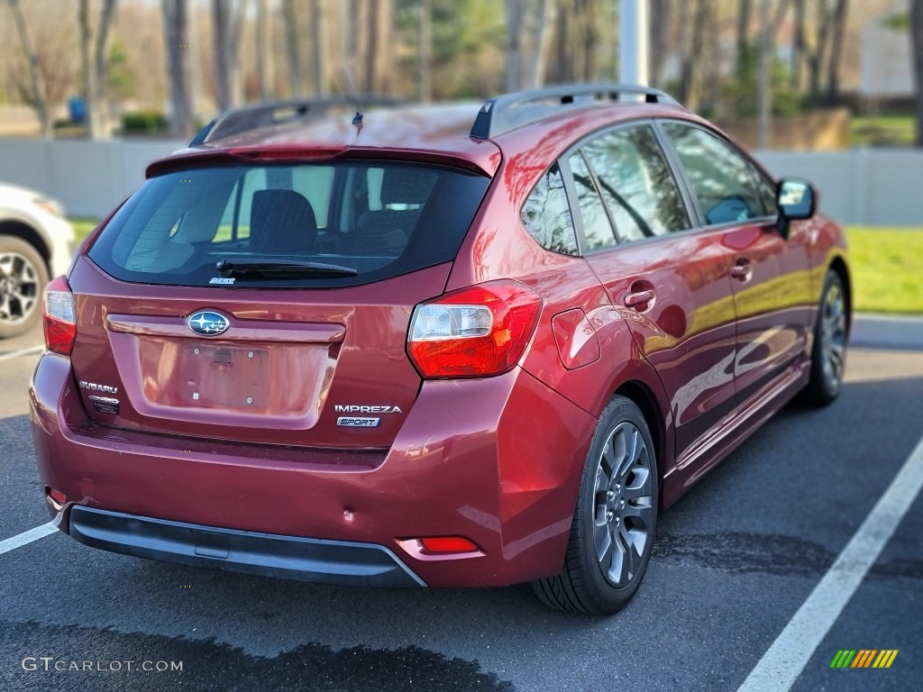 2014 Impreza 2.0i Sport Premium 5 Door - Venetian Red Pearl / Black photo #4