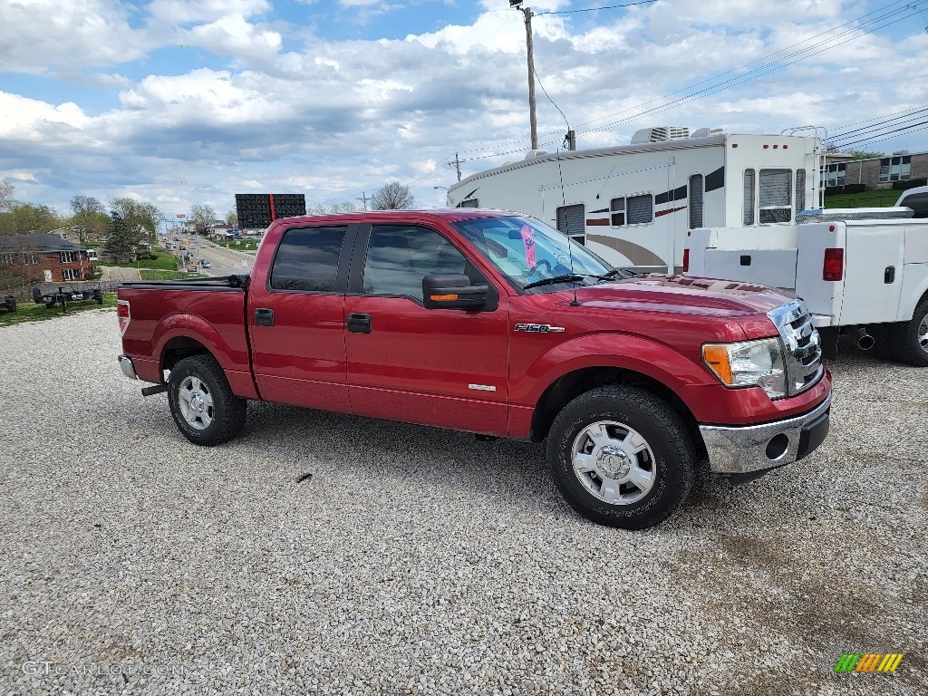 2011 F150 XLT SuperCrew - Red Candy Metallic / Pale Adobe photo #15