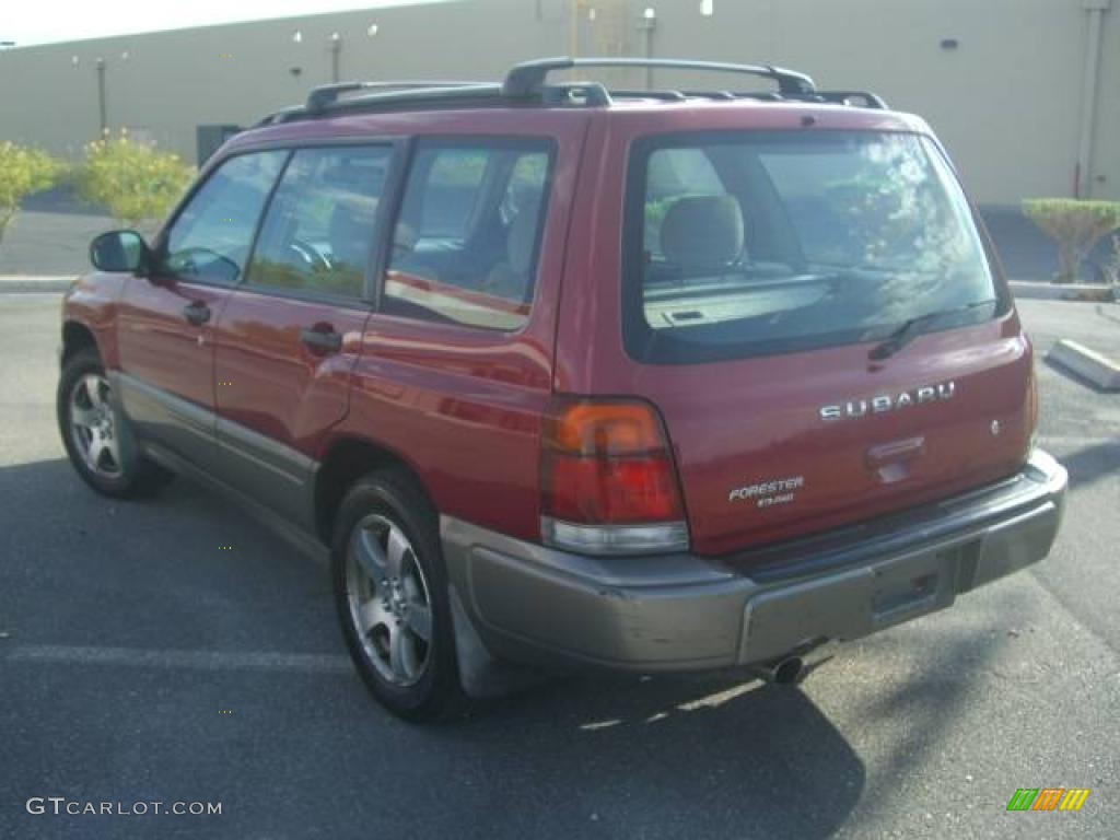 2000 Forester 2.5 S - Canyon Red Pearl / Beige photo #8
