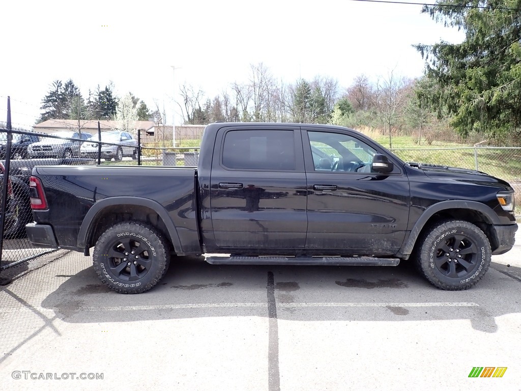 2020 1500 Rebel Crew Cab 4x4 - Diamond Black Crystal Pearl / Black photo #3