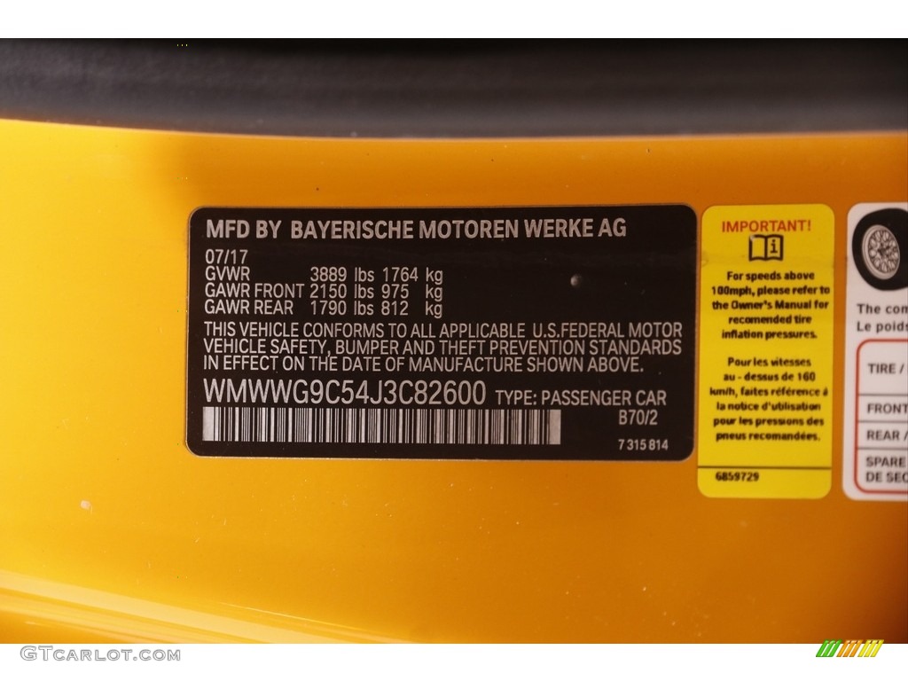 2018 Convertible Color Code B70 for Volcanic Orange Photo #144138547