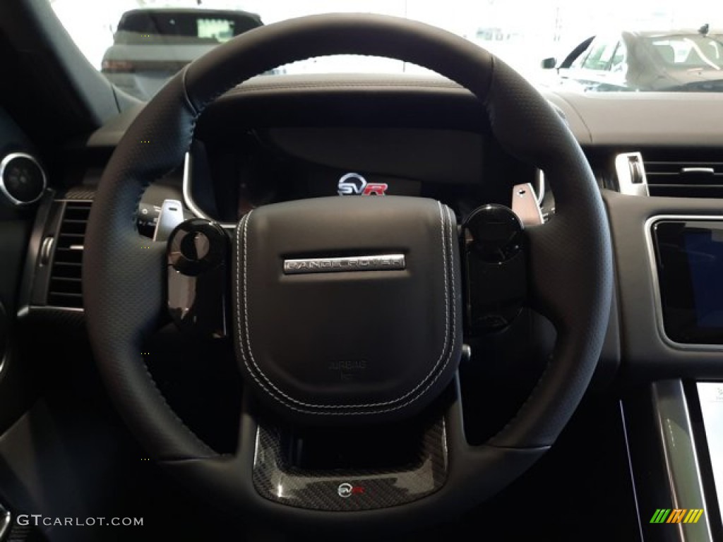 2022 Land Rover Range Rover Sport SVR Carbon Edition Ebony/Ebony Steering Wheel Photo #144140859