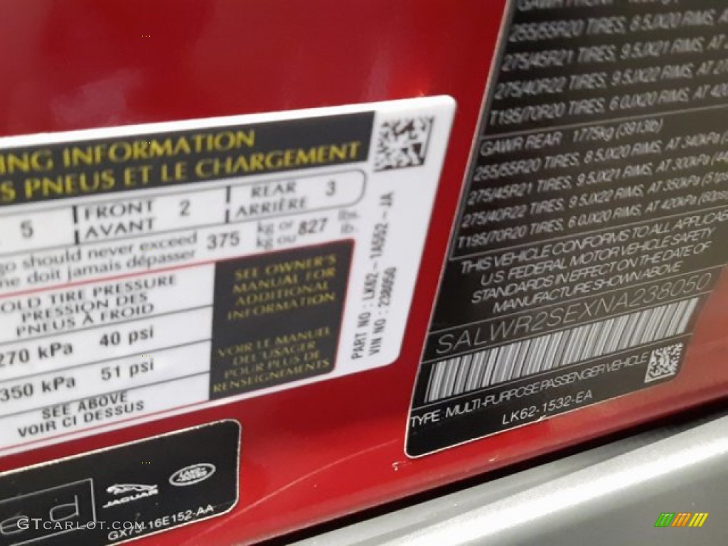 2022 Range Rover Sport HSE Dynamic - Firenze Red Metallic / Vintage Tan/Ebony photo #26