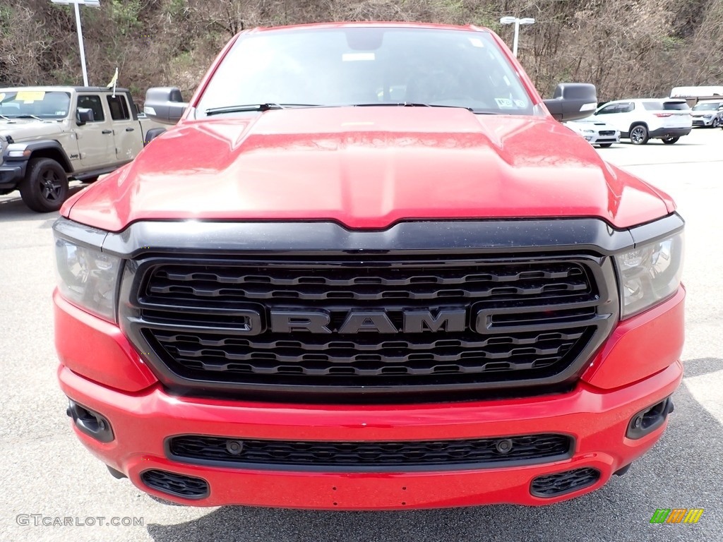 Flame Red 2022 Ram 1500 Big Horn Night Edition Crew Cab 4x4 Exterior Photo #144143246