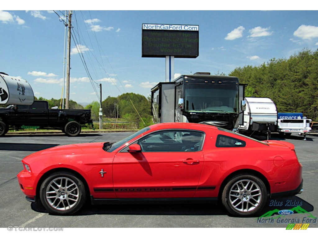 2012 Mustang V6 Premium Coupe - Race Red / Charcoal Black photo #2