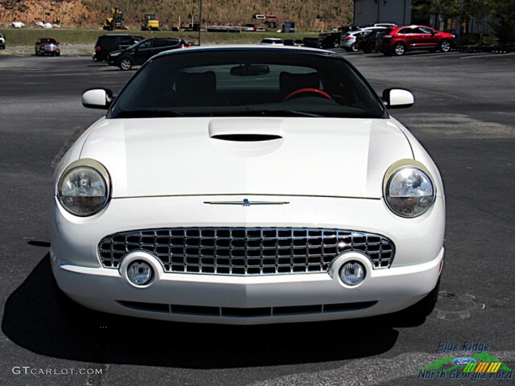 2002 Thunderbird Premium Roadster - Whisper White / Torch Red photo #8