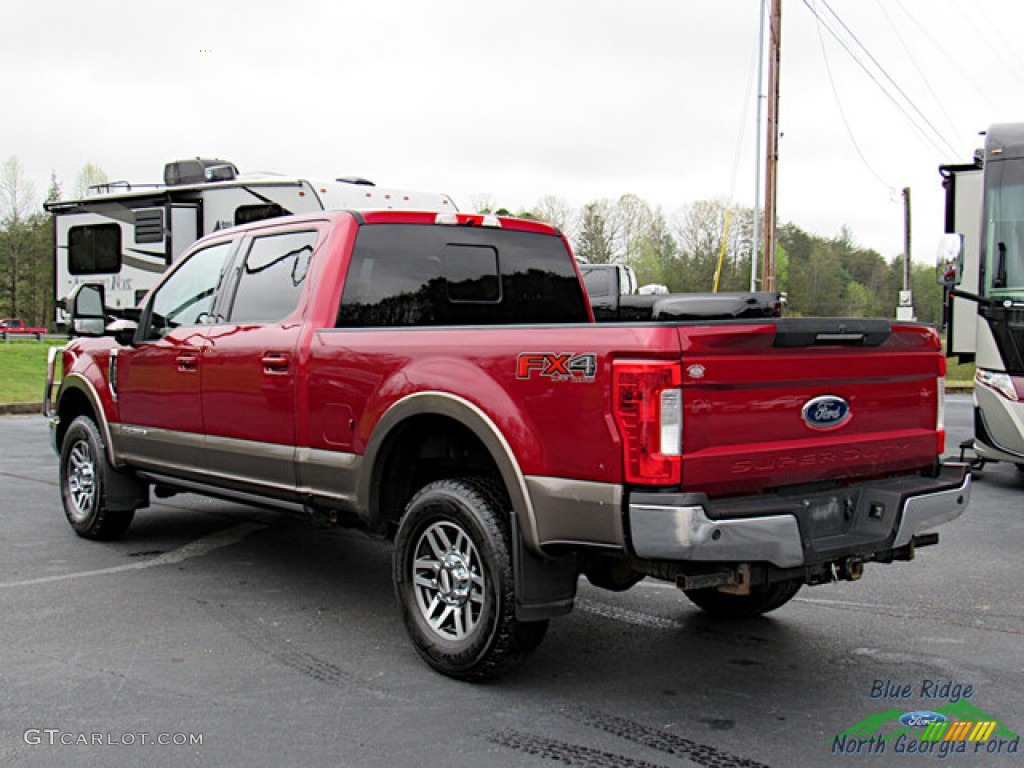 2018 F250 Super Duty Lariat Crew Cab 4x4 - Ruby Red / Black photo #3