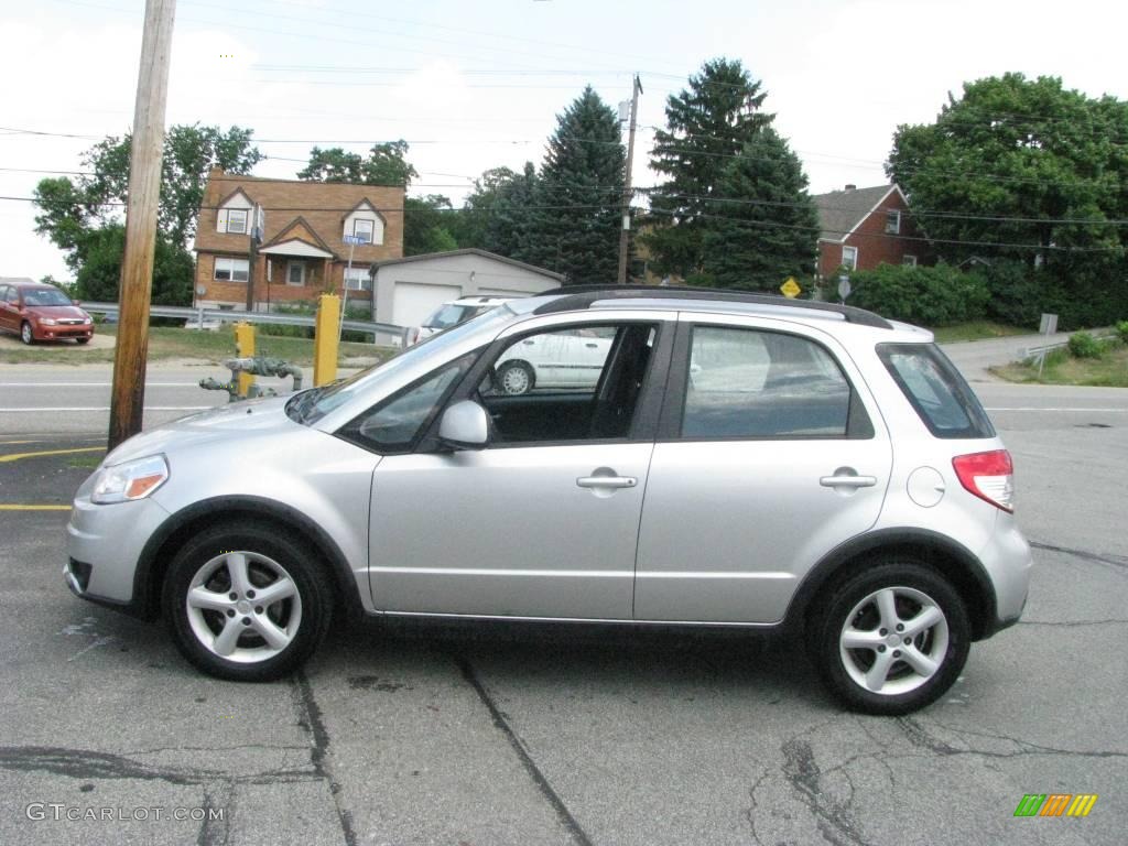 2007 SX4 Convenience AWD - Silky Silver Metallic / Black photo #5