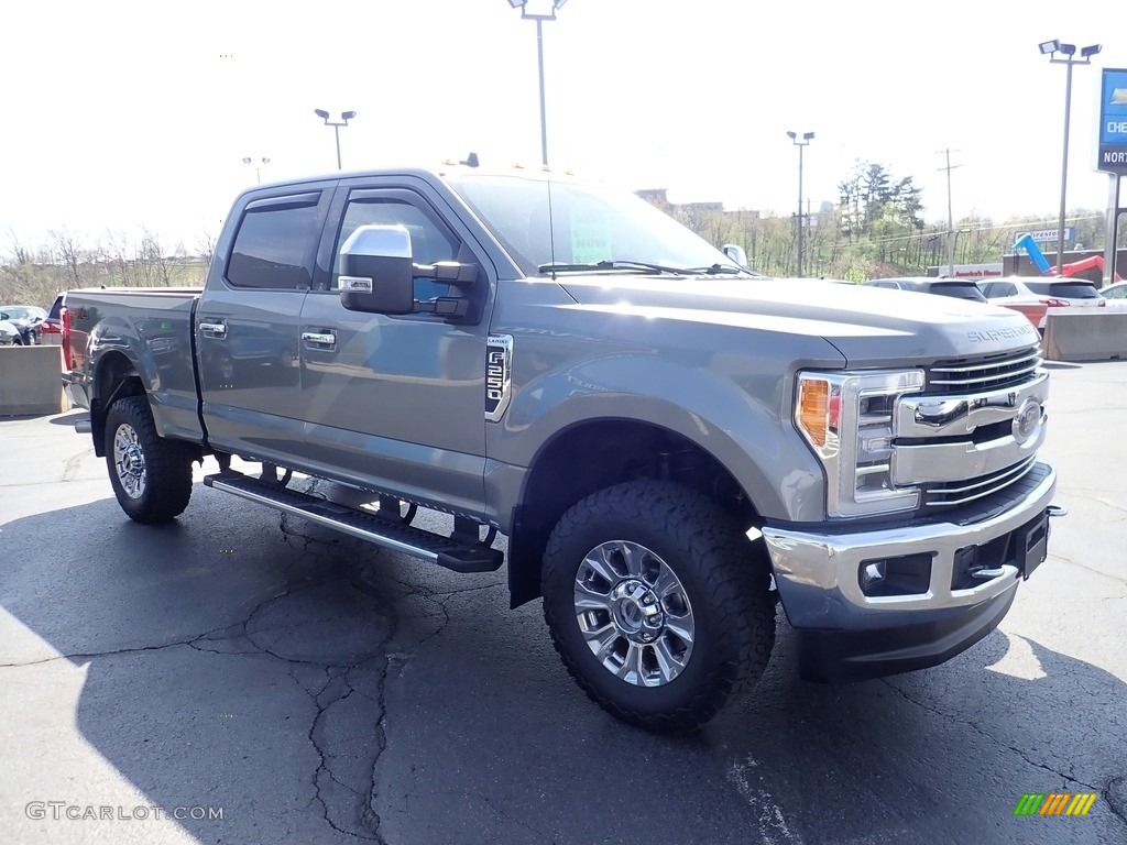 2019 F250 Super Duty Lariat Crew Cab 4x4 - Silver Spruce / Black photo #10