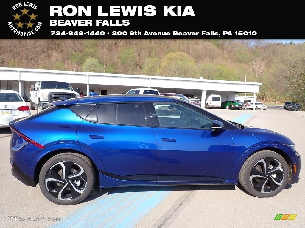 2022 EV6 GT-Line AWD - Yacht Blue / Black photo #1