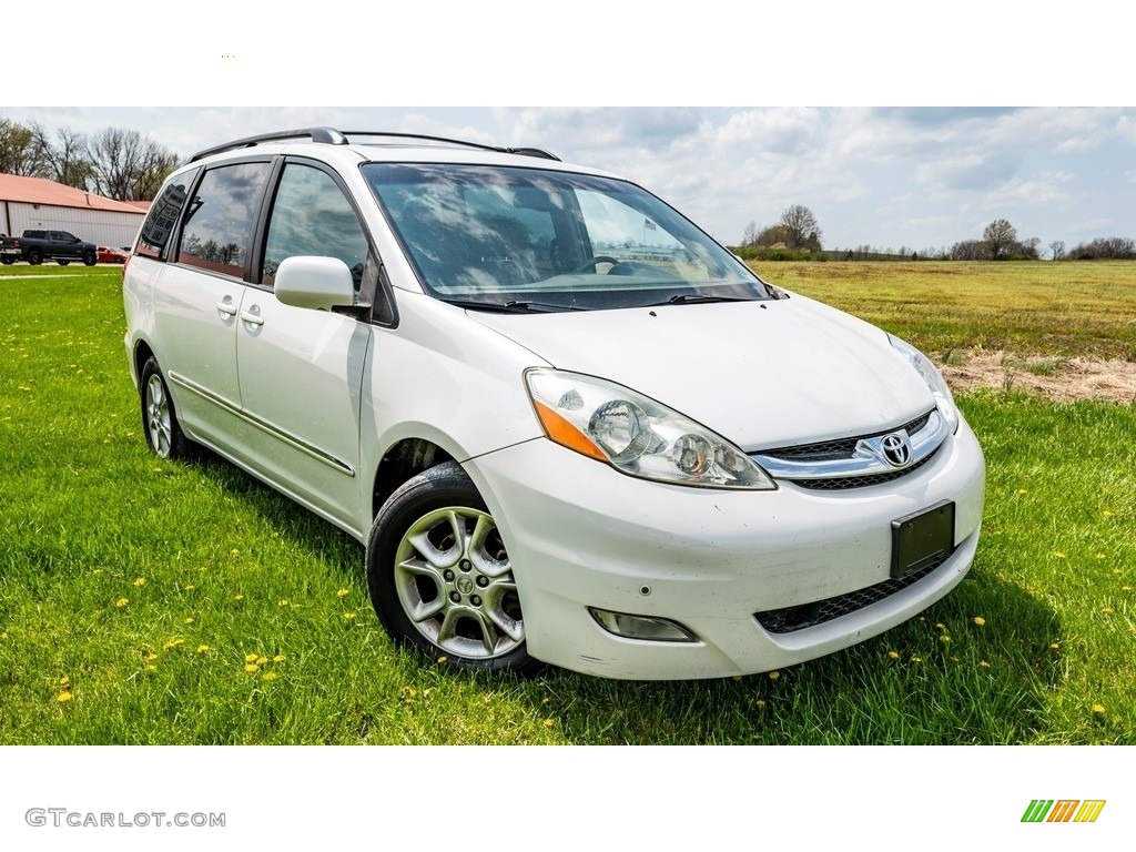 2006 Sienna XLE - Arctic Frost Pearl / Stone Gray photo #1