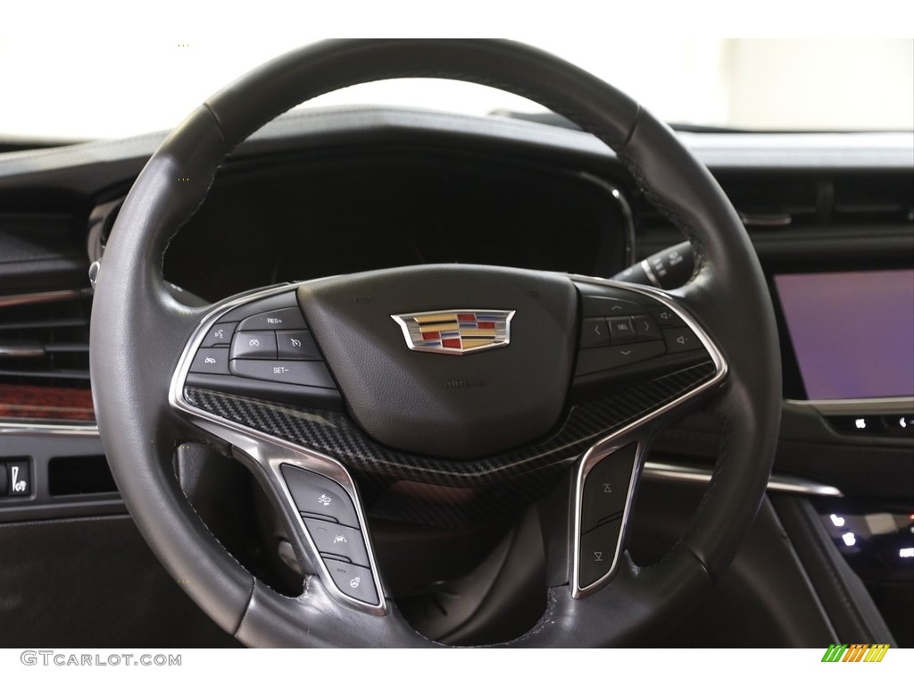 2019 Cadillac XT5 Luxury AWD Kona Brown Sauvag Steering Wheel Photo #144149112