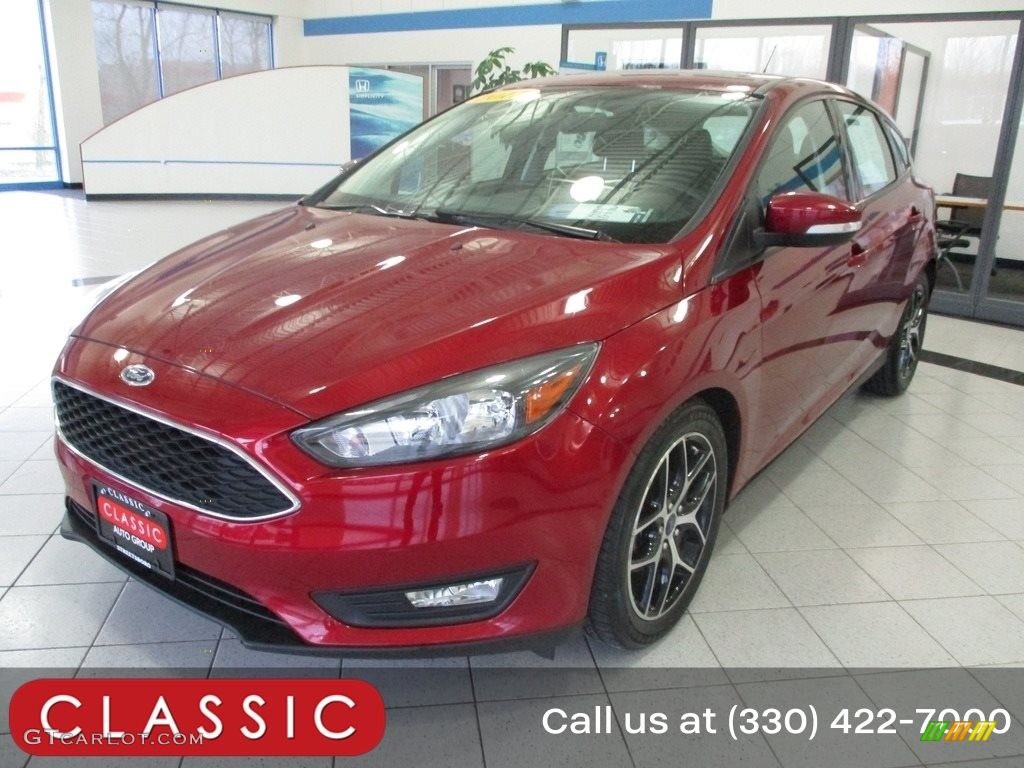 2017 Focus SEL Hatch - Ruby Red / Charcoal Black photo #1