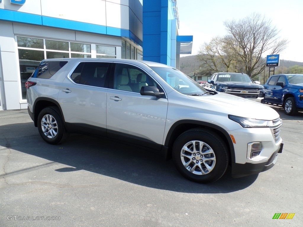 Silver Ice Metallic 2022 Chevrolet Traverse LS AWD Exterior Photo #144153157