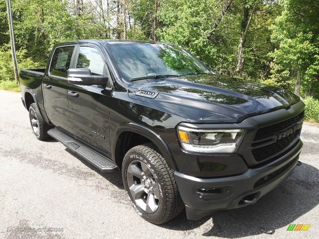 Diamond Black Crystal Pearl 2022 Ram 1500 Big Horn Built-to-Serve Edition Crew Cab 4x4 Exterior Photo #144153352