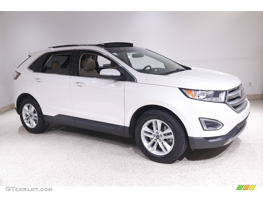 2017 Edge SEL AWD - White Platinum Metallic / Dune photo #1