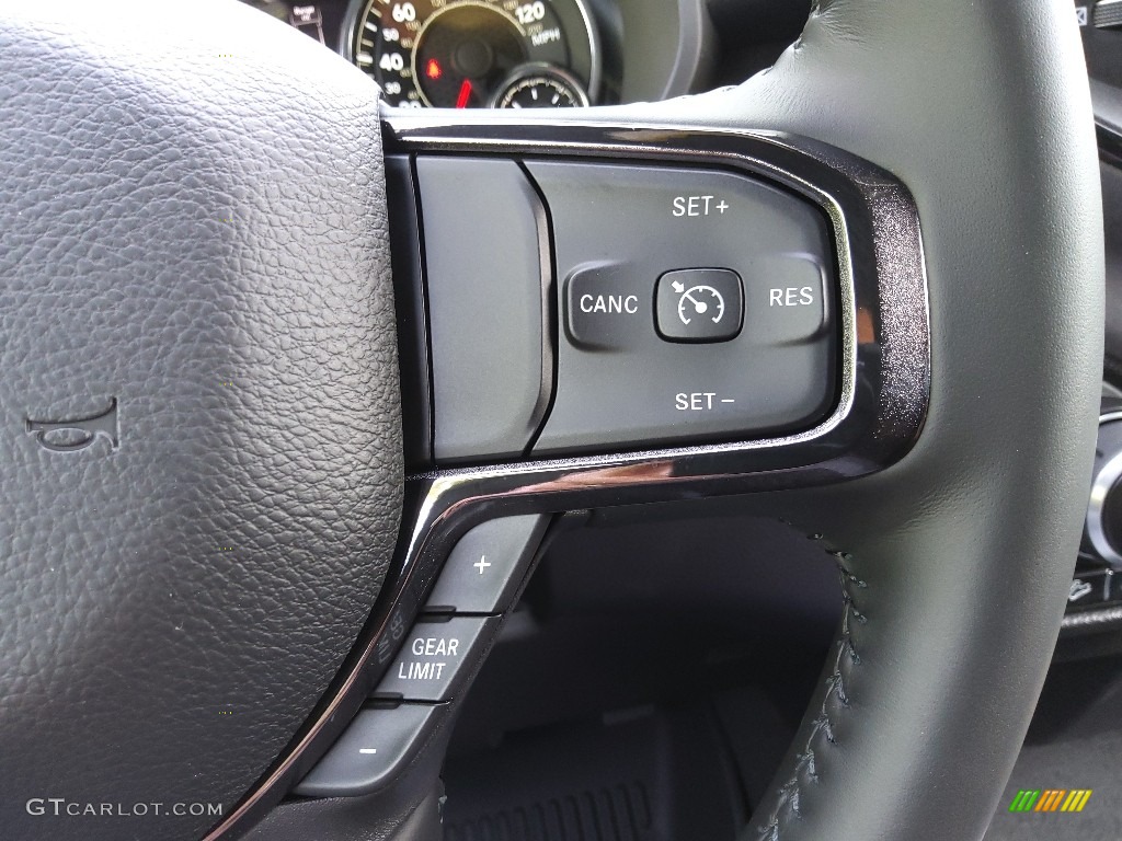 2022 Ram 1500 Big Horn Built-to-Serve Edition Crew Cab 4x4 Black Steering Wheel Photo #144153973