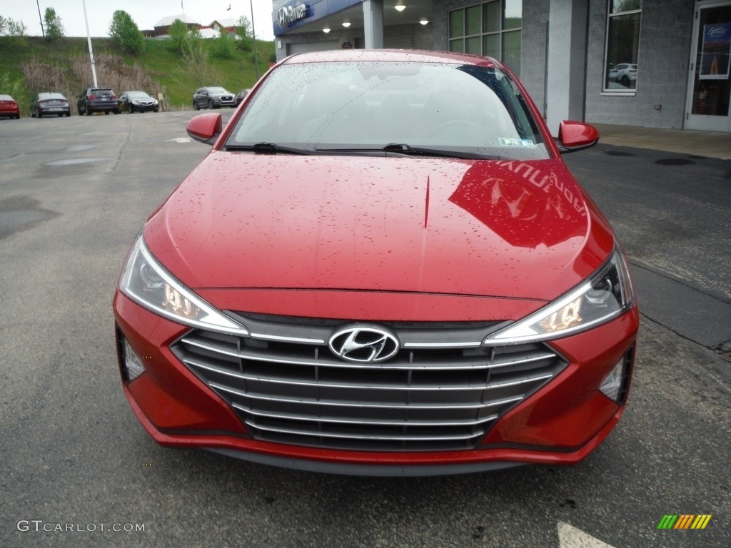 2019 Elantra SEL - Scarlet Red / Beige photo #4