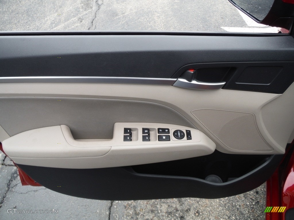 2019 Elantra SEL - Scarlet Red / Beige photo #10