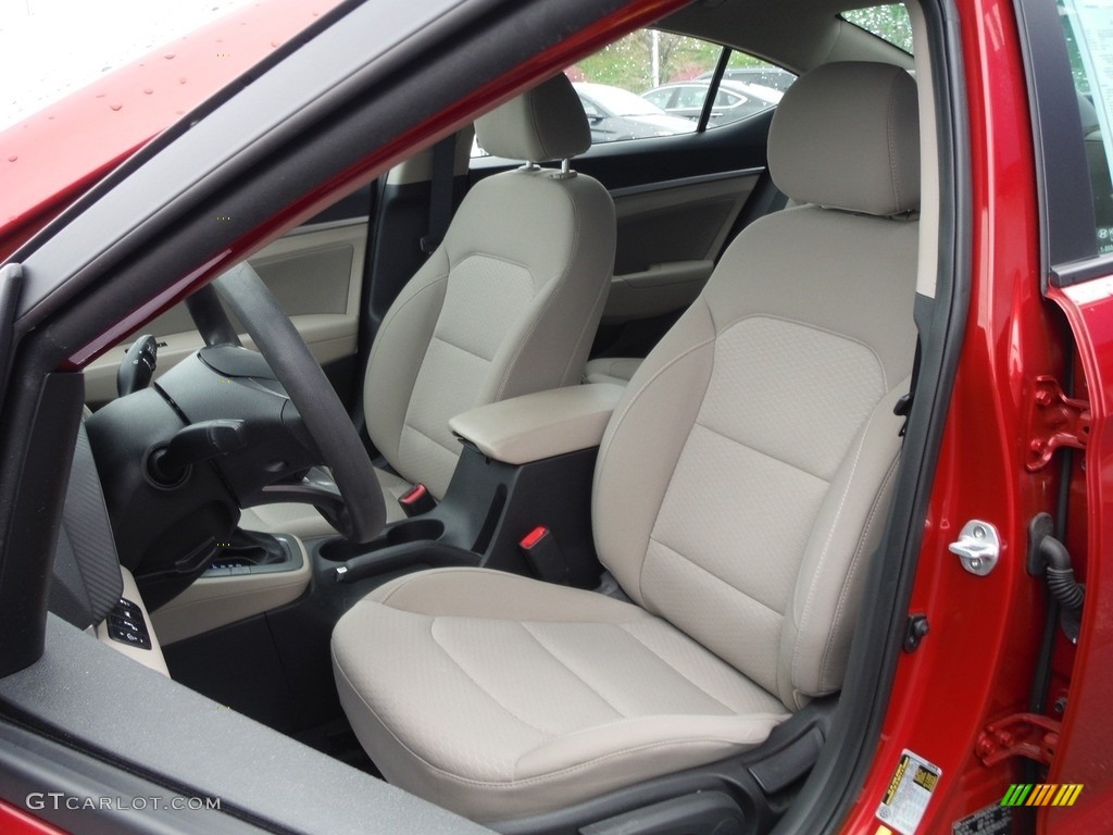 2019 Elantra SEL - Scarlet Red / Beige photo #12