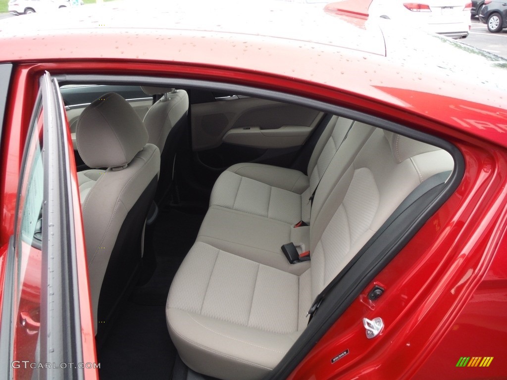 2019 Elantra SEL - Scarlet Red / Beige photo #26