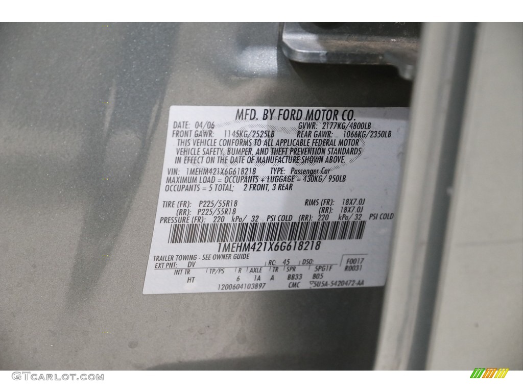 2006 Montego Premier - Light Tundra Metallic / Shale photo #17