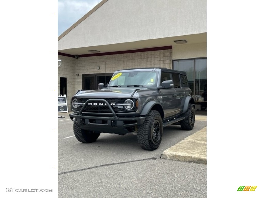 Carbonized Gray Metallic 2022 Ford Bronco Wildtrak 4x4 4-Door Exterior Photo #144157612