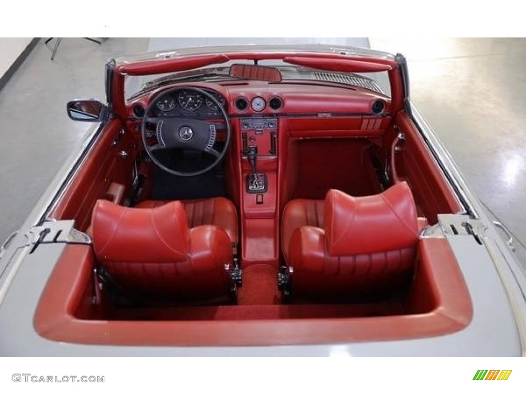 Red Interior 1972 Mercedes-Benz SL Class 450 SL Roadster Photo #144160431