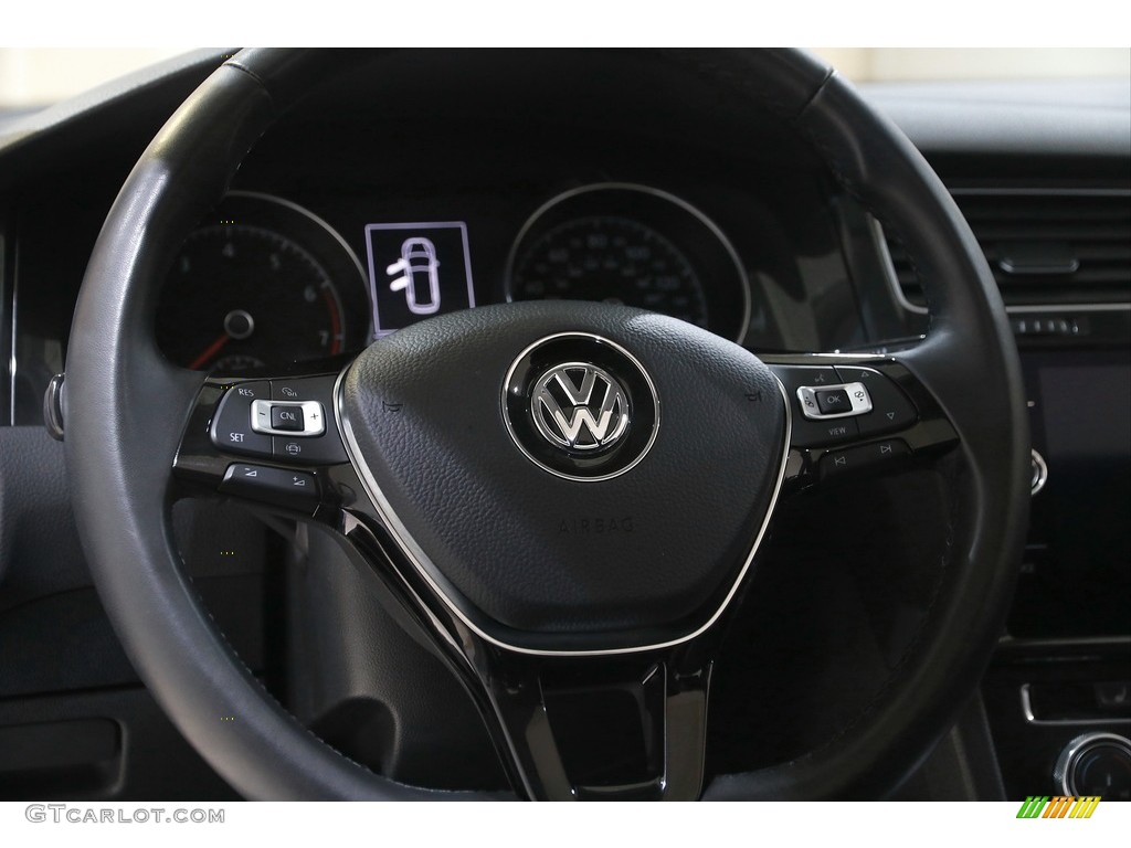 2019 Volkswagen Golf Alltrack SE 4Motion Titan Black Steering Wheel Photo #144160470