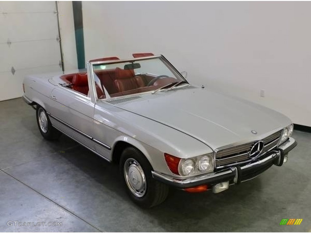 White Gray 1972 Mercedes-Benz SL Class 450 SL Roadster Exterior Photo #144160488