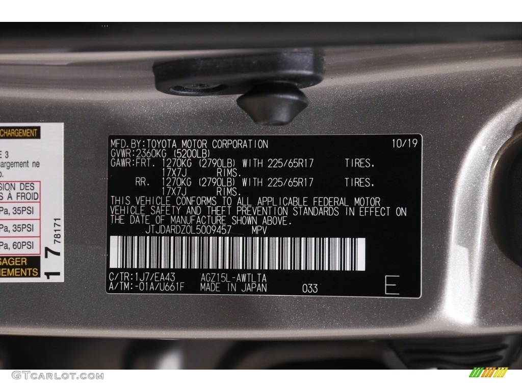 2020 NX Color Code 1J7 for Atomic Silver Photo #144161632