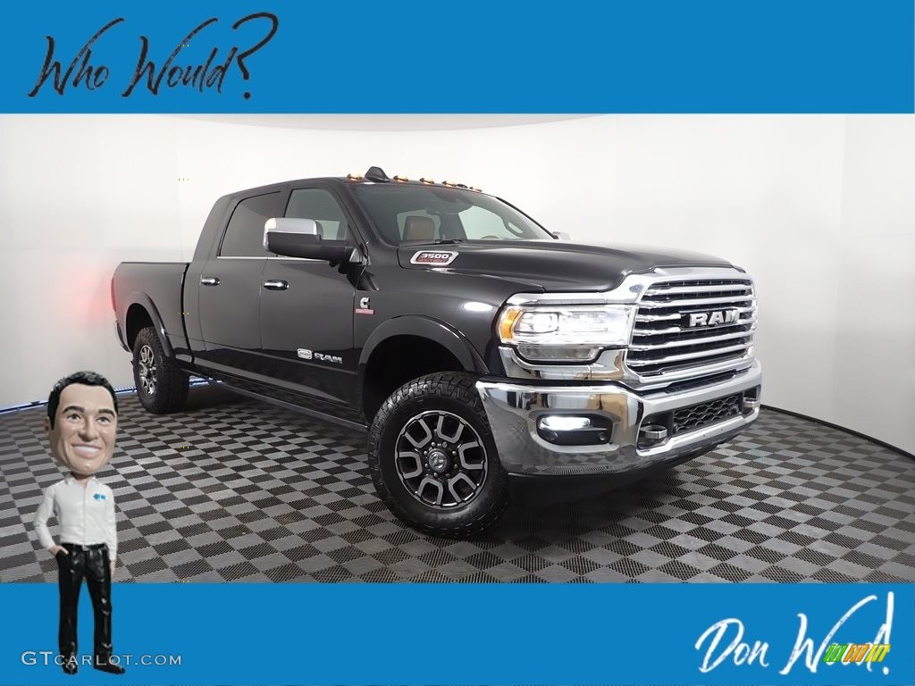 2019 3500 Laramie Longhorn Crew Cab 4x4 - Black / Black/Cattle Tan photo #1