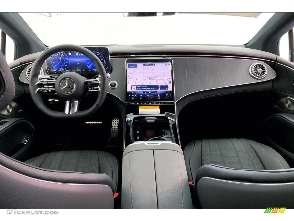 2022 Mercedes-Benz EQS 450+ Sedan Black/Space Gray Dashboard Photo #144166342