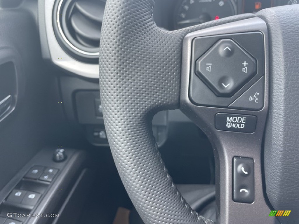 2022 Toyota Tacoma TRD Off Road Double Cab 4x4 Cement/Black Steering Wheel Photo #144167608