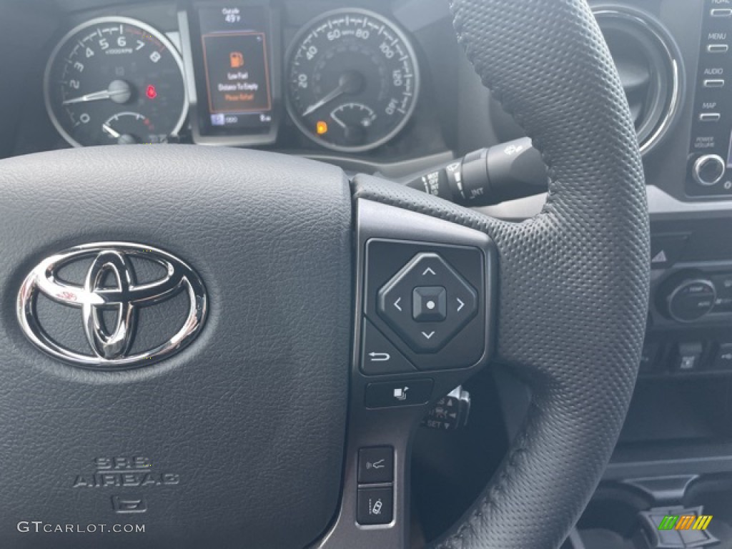 2022 Toyota Tacoma TRD Off Road Double Cab 4x4 Cement/Black Steering Wheel Photo #144167623