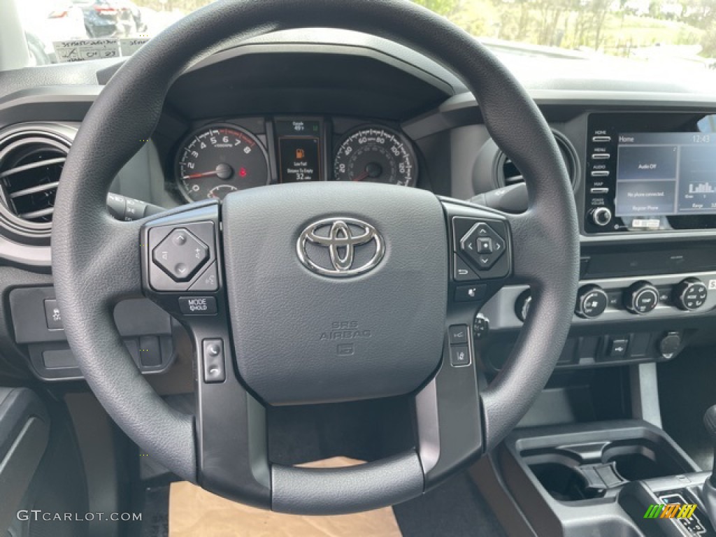 2022 Toyota Tacoma SR Access Cab 4x4 Cement Gray Steering Wheel Photo #144168088